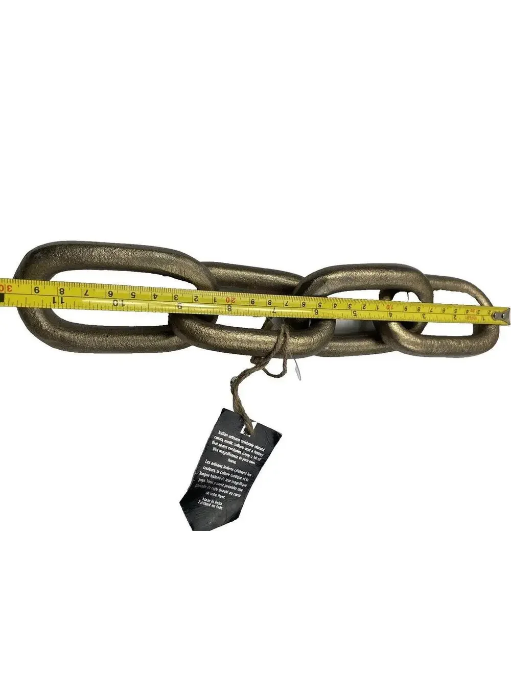 Gold Metal Chain Link Table Decor Modern Design New